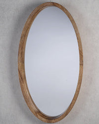 Heritage Mango Wood Oval Mirror Tray 30 Inch | California 89
