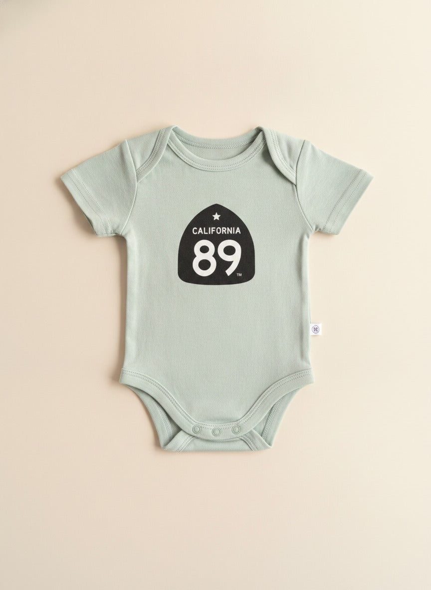 Baby CA89 Shield Onesie in Gray Green