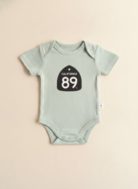 Baby CA89 Shield Onesie in Gray Green