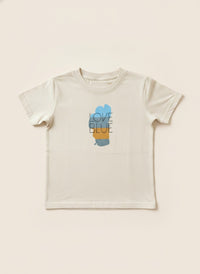 Toddler Love Blue Tee in Natural