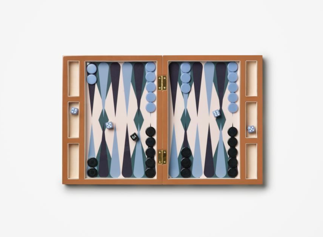 Lacquered Backgammon Set