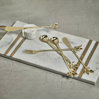 Gold Leaves Cocktail Forks Set of 4