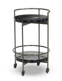 Mira Bar Cart, Moss Cast Glass