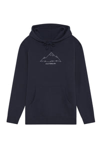 Unisex Hooded Sweatshirt with Mountains Graphic | California 89