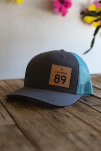 California 89 Teal & Charcoal Trucker Hat