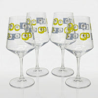 Atomic Acrylic Stemmed Wine Glass Set of 4 | California 89