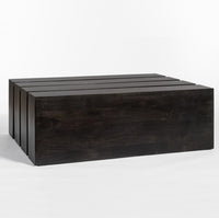 Carson Coffee Table, Dark Ebony Mango Wood 54"W x 40"D x 18"H