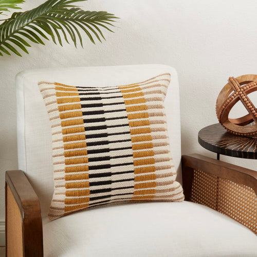 Dynamic Stripe Geometric Throw Pillow
