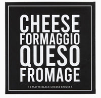 Matte Black Cheese Knives Book Box