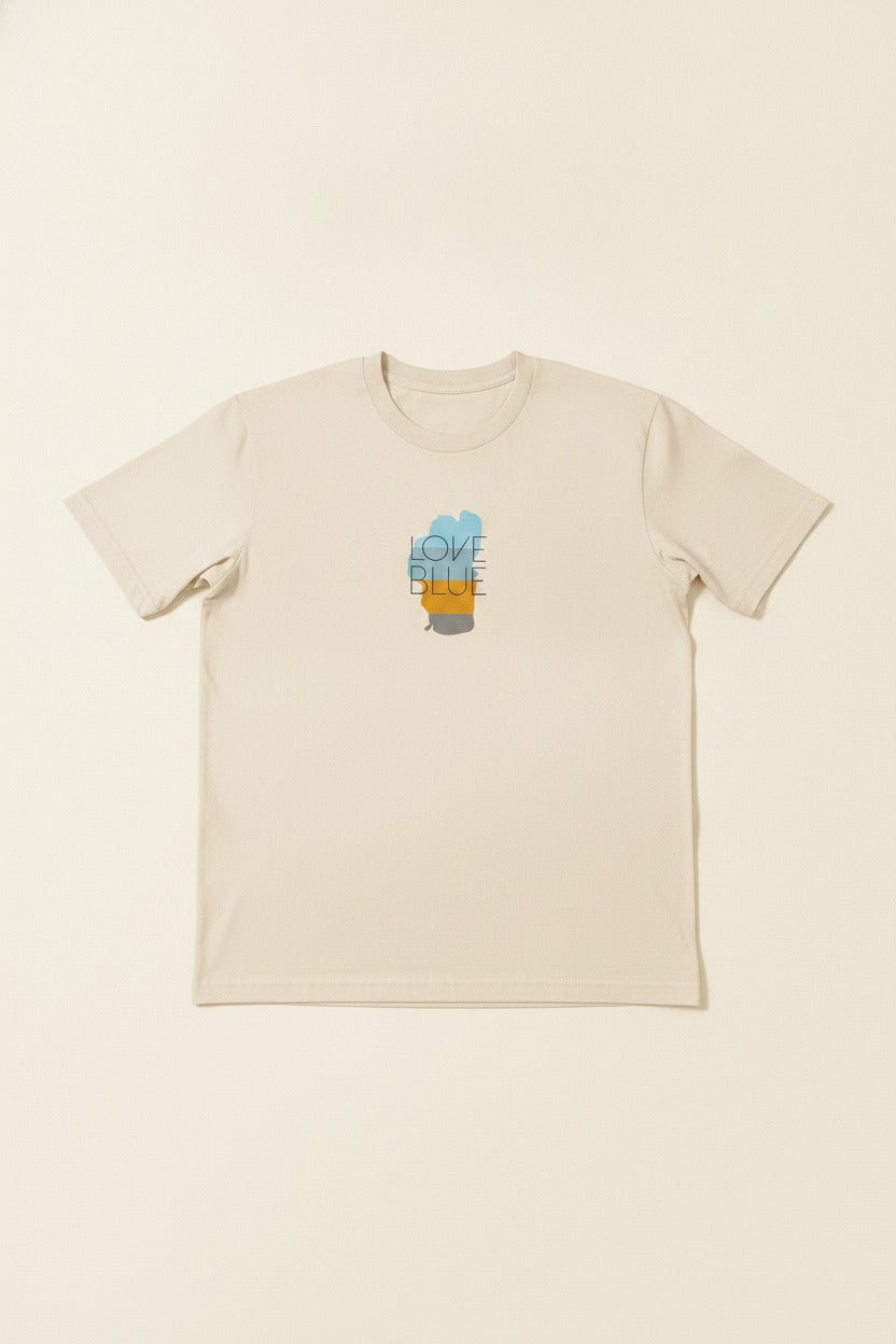 Men's Love Blue Layered Tee | California 89