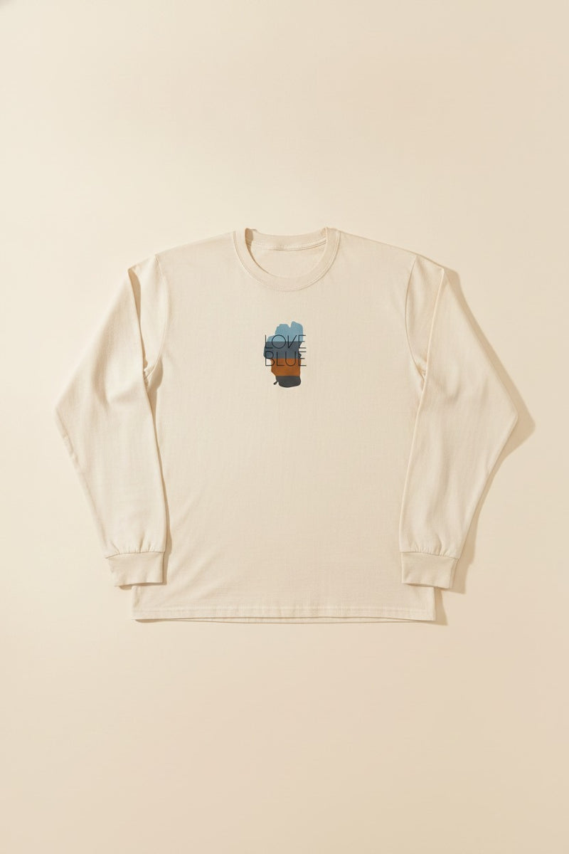Unisex Love Blue Long Sleeve Tee | California 89