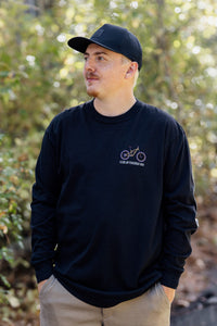 Unisex Long Sleeve Bike Truckee in Black