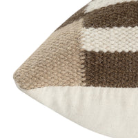 Modern Geometric Brown/Orange Throw Pillow 24"