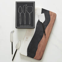 Marble + Wood Serving Board