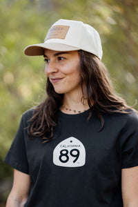 Women's Shield & Mountain Tee in Coal