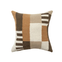 Modern Geometric Brown/Orange Throw Pillow 24"