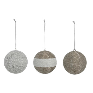 Round Ornament with Glass Beads