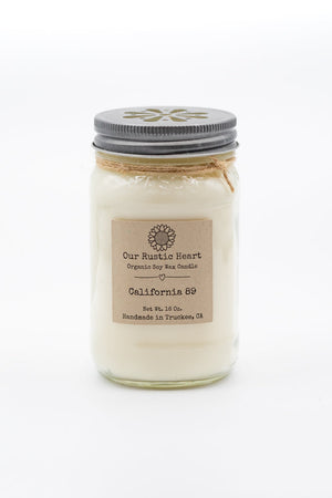 Our Rustic Heart Candle 16oz California 89