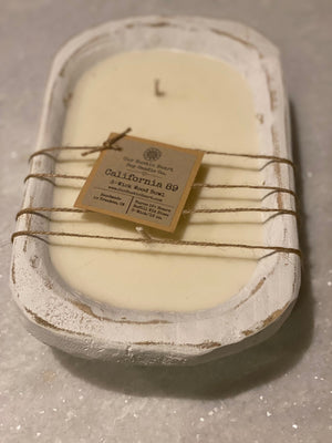 3-Wick Wood Bowl Soy Candle