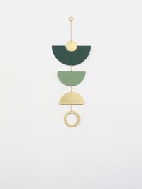 Frond Wall Hanging Green and Brass | California 89