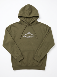 Unisex Hooded Sweatshirt with Mountains Graphic | California 89