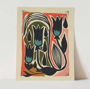 Mid Century 11" x 14" Prints Nurture Wall Art