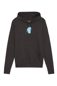 Unisex Love Blue Hooded Sweatshirt | California 89