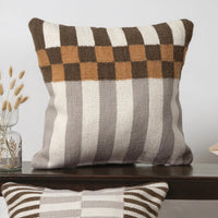 Modern Geometric Off White/Multicolor Throw Pillow 24"