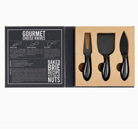 Matte Black Cheese Knives Book Box