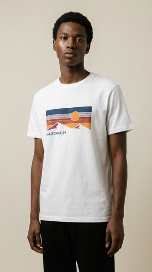 Men's Sky and Mountain T-shirt | Sierra Graphic Tee | California 89