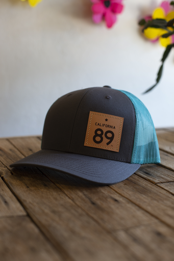 California 89 Teal & Charcoal Trucker Hat