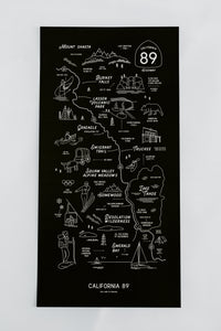 CA89 Road Map Poster