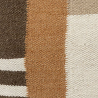 Modern Geometric Brown/Orange Throw Pillow 24"