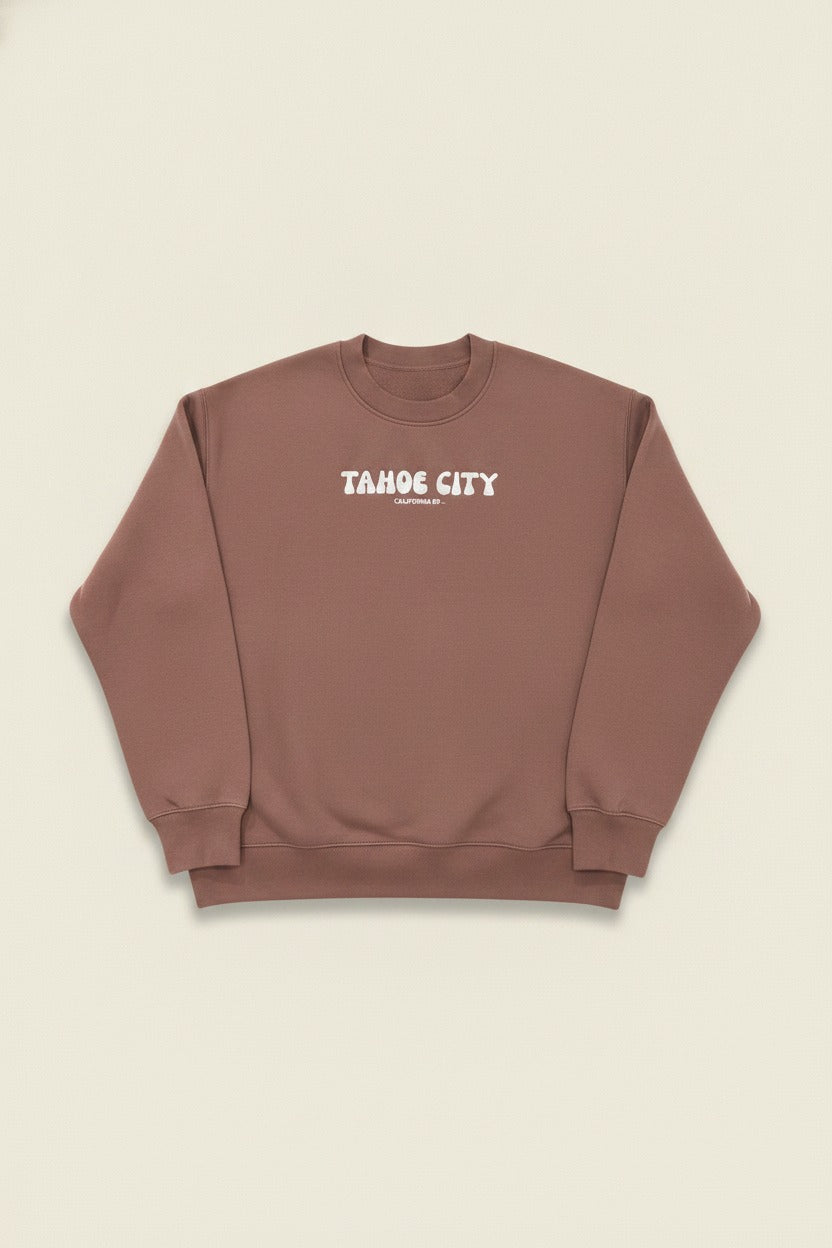Unisex Tahoe City Bubble Crewneck | California 89
