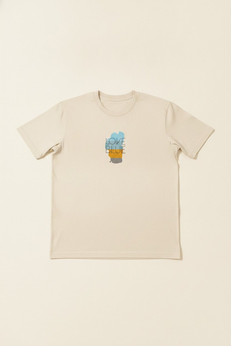 Men's Love Blue Layered Tee | California 89