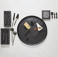 Matte Black Cheese Knives Book Box