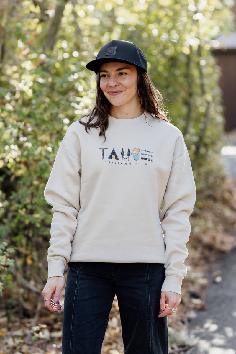 Tahoe Lifestyle Crewneck in Bone