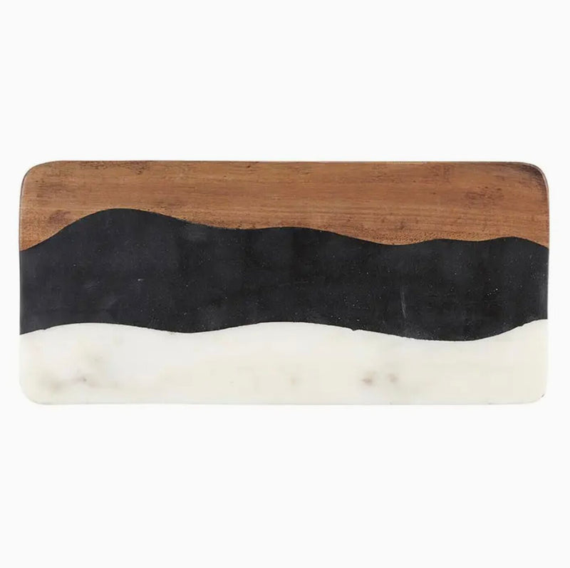 Marble + Wood Serving Board