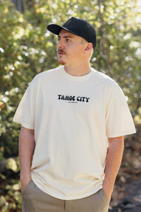 Unisex Bubble Tahoe City Short Sleeve T-Shirt in Ivory