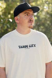 Unisex Bubble Tahoe City Short Sleeve T-Shirt in Ivory