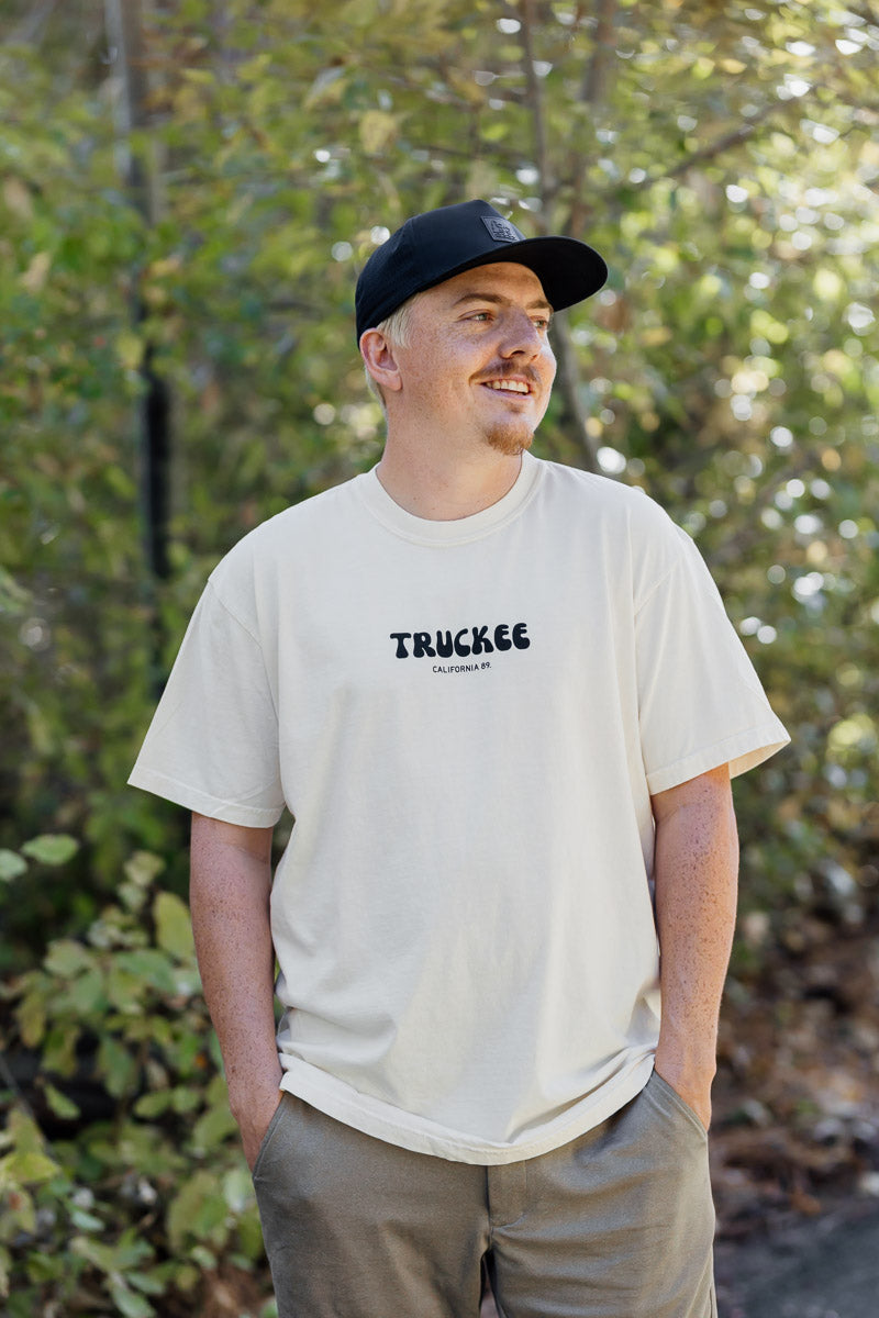 Unisex Bubble Truckee Short Sleeve T-Shirt in Ivory