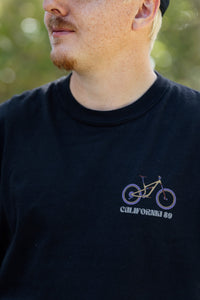 Unisex Long Sleeve Bike Truckee in Black, chest graphic