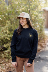 Unisex Long Sleeve Sierra Horizon in Black