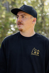 Unisex Long Sleeve Sierra Horizon in Black