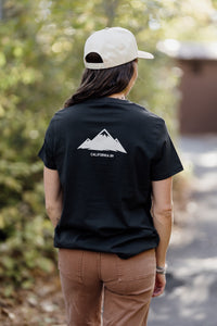 Women's Shield & Mountain Tee in Coal