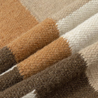 Modern Geometric Brown/Orange Throw Pillow 24"