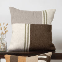 Modern Geometric Brown/Gray Throw Pillow 24"